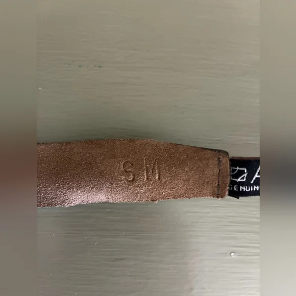 Anthropologie Ada Brown Leather Belt Classic Design Wrap Belt - Picture 2 of 4